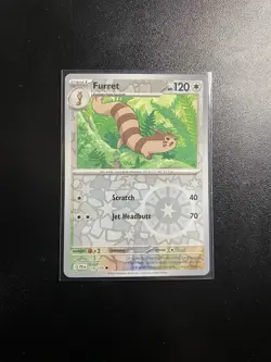 Pokemon TCG Furret Reverse Holo Journey Together #119/159 Common Card NM - Image 1