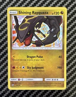 Pokemon TCG Shining Rayquaza Holo Rare Card Shining Legends - Image 1
