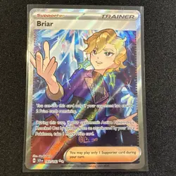 Pokemon TCG Briar Full Art Trainer Stellar Crown Ultra Rare Card 163/142 NM - Image 1