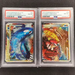 Kyogre & Groudon - 87/90 + 88/90 - Legend - Undaunted - Pokemon Card - PSA 8/8 - Image 1