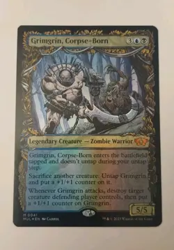 MTG Magic The Gathering Grimgrin, Corpse-Born Foil Showcase Zombie Commander - Image 1