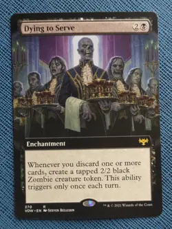MTG 1x Dying to Serve (Extended Art) NM Innistrad Crimson Vow Magic - Image 1