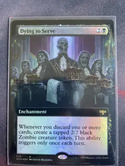 MTG Dying to Serve 370 VOW NM/M Magic the Gathering EN Rare Foil Black - Image 1