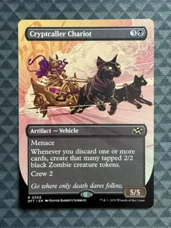 MTG Cryptcaller Chariot #0306 Borderless Rare Aetherdrift (DFT) - Image 2