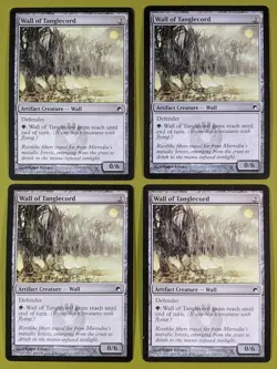 Wall of Tanglecord x4 Scars of Mirrodin 4x Playset Magic the Gathering MTG - Image 1
