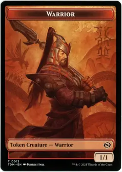 Dragon (0011) / Warrior Double-Sided Token - Tarkir Dragonstorm - NM/M - Image 2