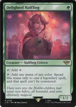 MTG Delighted Halfling (158) | NM | Lord of the Rings {LTR} - Image 1