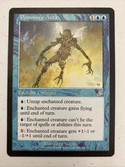 1x MTG Pemmin's Aura Blue Scourge Magic the Gathering (NM) - Image 1