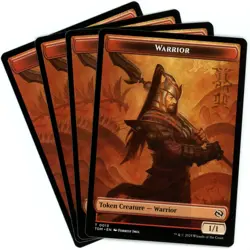 x4 Dragon (0011) / Warrior Double-Sided Token - Tarkir Dragonstorm - NM/M - Image 2
