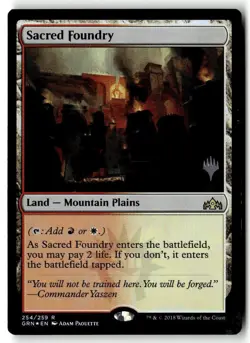 MTG | Sacred Foundry | Promo | Foil | Moderately Played | English - Image 1