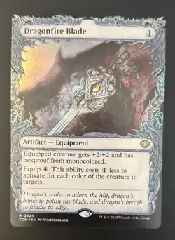 MTG Dragonfire Blade - Foil - Showcase, Tarkir: Dragonstorm, English - Image 1
