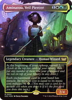 MTG ** FOIL ** Aminatou, Veil Piercer (Borderless) - Duskmourn FREE SHIP - Image 1