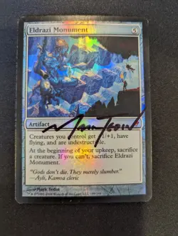 Eldrazi Monument LP MTG Magic the Gathering Signed Zendikar FOIL - Image 1