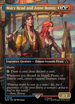 Mary Read and Anne Bonny - Foil Extended Art Assassin's Creed NM MTG - Image 1
