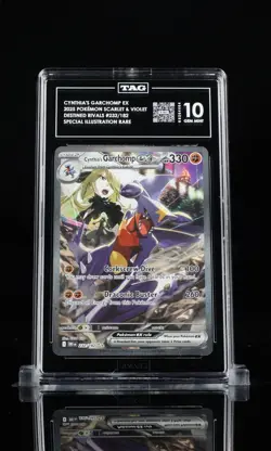 Pokemon TCG Cynthia's Garchomp EX SIR 232/182 Destined Rivals TAG 10 GEM MINT - Image 1