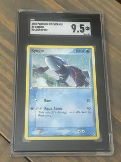 Pokemon Kyogre Holo 6/106 EX Emerald 2005 SGC 9.5 Mint Plus SHIPS FREE! - Image 1