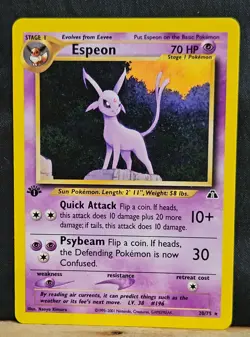 Pokemon 1st Edition Espeon Non Holo NM Unplayed Neo Discovery - Image 1