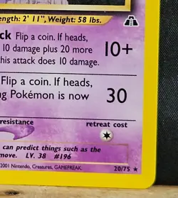 Pokemon 1st Edition Espeon Non Holo NM Unplayed Neo Discovery - Image 4