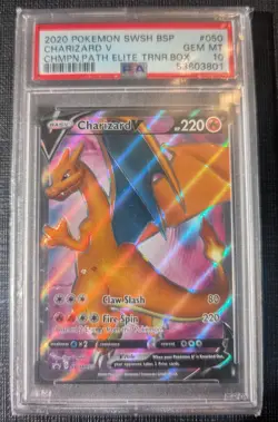 Pokemon TCG Charizard V Champions Path Promo SWSH050 PSA 10 GEM MT - Image 1