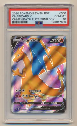 PSA 10 Pokemon Black Star Promo Charizard V SWSH050 GEM MINT Condition!! - Image 1