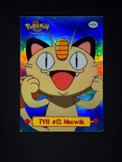 topps Pokemon TV Animation Edition Series 1 Rainbow Foil TV11 #52 Meowth Puzzle - Image 1