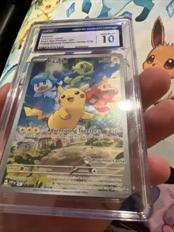 CGC 10 Pikachu 027 SVP Paldea Evolved Pokemon Center Exclusive Pokemon - Image 4