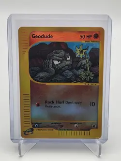 2002 Pokemon Expedition Set Geodude Reverse Holo 110/165 LP WOTC E-reader - Image 1