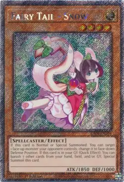 Yugioh! Fairy Tail - Snow - RA04-EN269 - Platinum Secret Rare - 1st Edition Near - Image 1