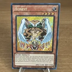 Yugioh TCG Honest BLMM-EN006 1st Edition Secret Rare Battle Of Legends - Image 1