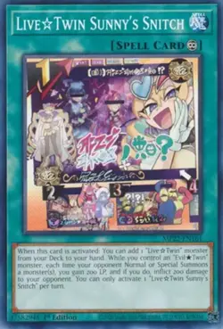 Yugioh! LP Live Twin Sunny's Snitch - MP22-EN161 - Common - 1st Edition Lightly - Image 1