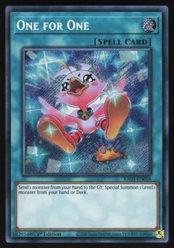 One for One ALT ART - RA03-EN056 - Secret Rare - Yugioh - Image 1