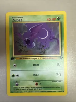 1st Edition Zubat 70/82 - Team Rocket - Pokemon Card - Near Mint (NM) - Image 1