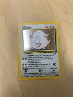 Chansey - 3/130 - Pokemon Base Set 2 Holo Rare Card WOTC NM-LP - Image 1
