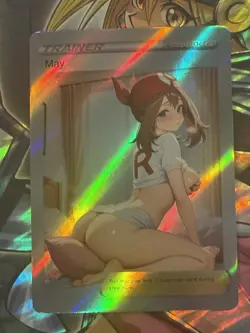 Pokemon May Anime Waifu Custom DIY Trainer Art Sexy Pokemon card - Image 1
