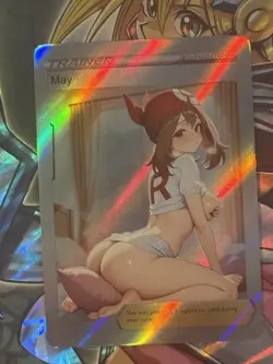 Pokemon May Anime Waifu Custom DIY Trainer Art Sexy Pokemon card - Image 2