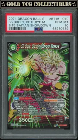PSA 10 ⭐ Broly SR Saiyan Showdown Card DBS DBZ Z Heroes - Image 1