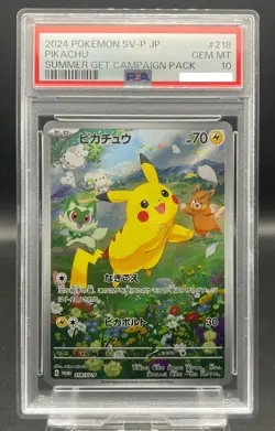 Pikachu - 218/SV-P 218/SV-P Sv-P Promotional Cards Holo (Japanese) PSA10 - Image 1