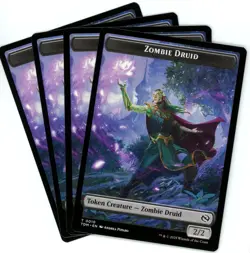 x4 Zombie Druid / Treasure Double-Sided Token - 0010/0016 - Tarkir Dragonstorm - Image 1