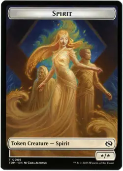 Spirit (0008) / Spirit (0009) Double-Sided Token - Tarkir Dragonstorm - NM/M - Image 1