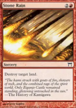 Stone Rain - Foil LP, English MTG Champions of Kamigawa - Image 1