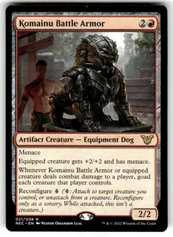 Komainu Battle Armor Commander: Kamigawa: Neon Dynasty Regular MTG - Image 1