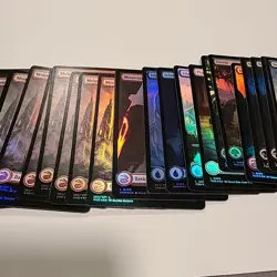 Magic The Gathering Full Art Lands Mic Lot Near Mint Condition - Image 3
