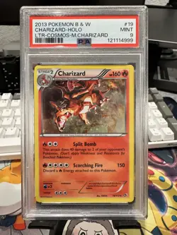 Pokemon TCG Charizard PSA 9 Legendary Treasures 19/113 Cosmos Holo - Image 1