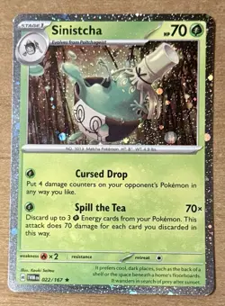 Sinistcha Pokemon Twilight Masquerade 022/167 Cosmos Holo Promo - Image 1