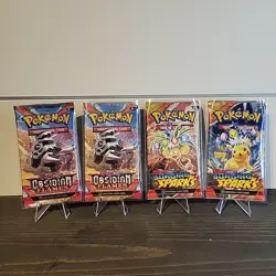 Pokemon TCG 💎MINT💎2 Obsidian Flames Booster Pack/2 Surging Sparks Booster Pack - Image 1
