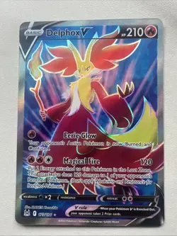 Pokemon Lost Origin Delphox V 173/196 Full Art Secret Rare Holo NM - Image 1