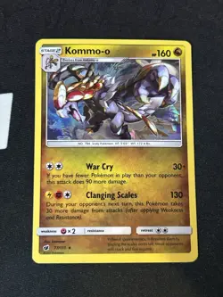 2017 Pokemon Kommo-o - (Cracked Ice Holo) 077/111 Deck Exclusives Holo - Image 1