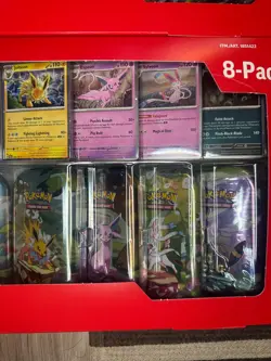 2x Lot Pokemon Prismatic Evolutions Costco 8 Mini-Tin Bundle w/Promo SEALED - Image 2