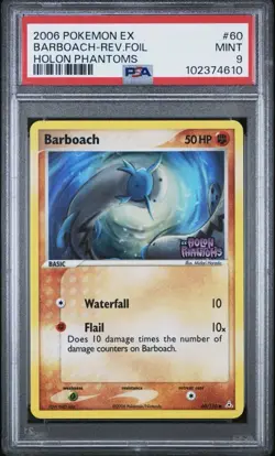 2006 Pokemon EX Holon Phantoms Barboach Reverse Holo Stamp PSA 9 Mint - Low Pop - Image 1