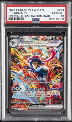 2024 POKEMON TWM EN-TWILIGHT MASQUERADE #214 GRENINJA EX PSA 10 - Image 1